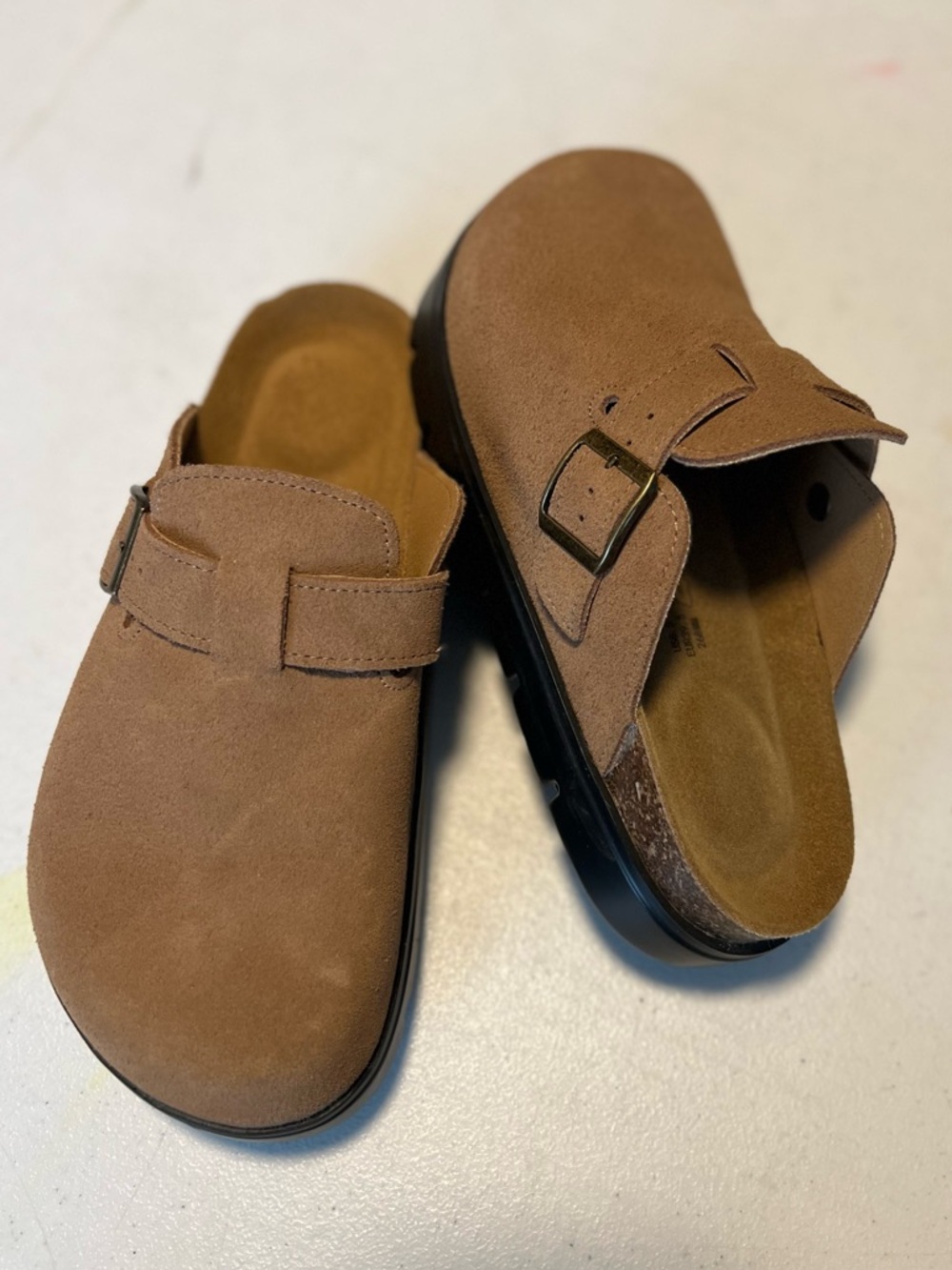 Project Cloud Brown Suede Slip-On Clogs